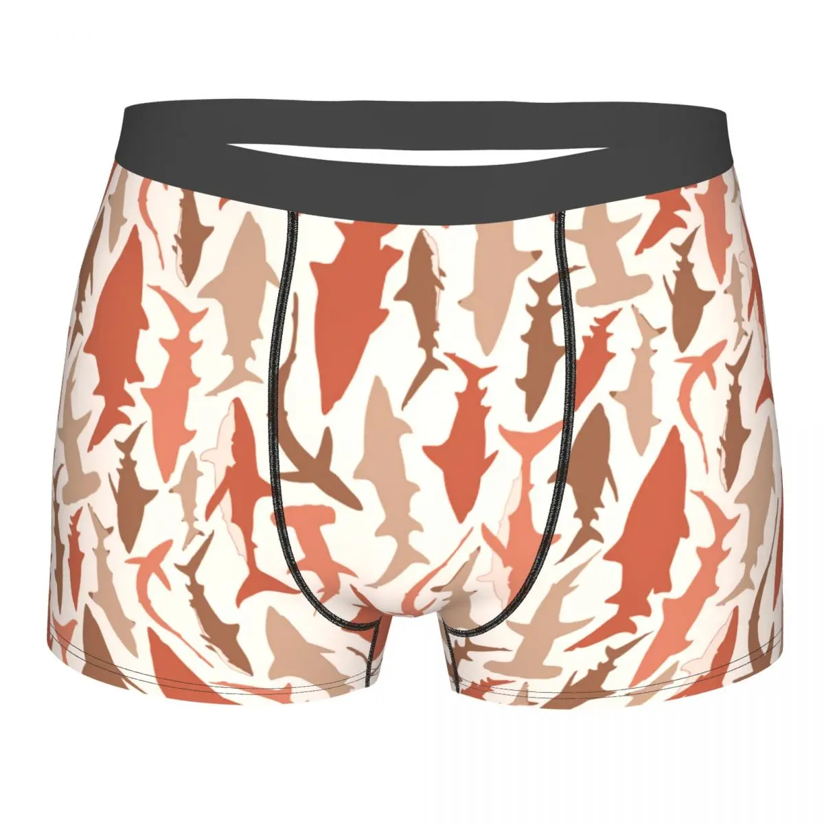 Boxershorts Men Comforable Panties Set Sharks Print Underwear Man Boxer