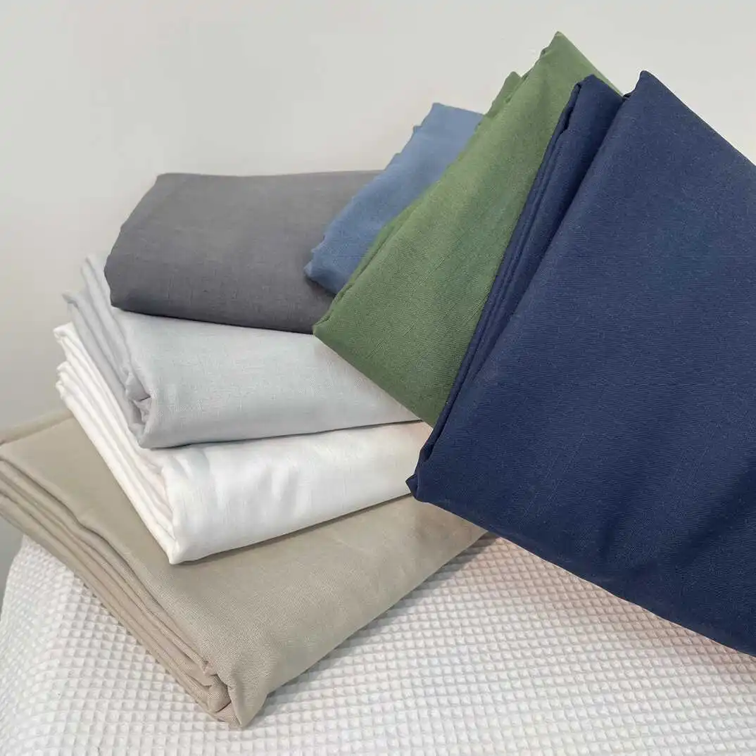 Заказ внешней торговли 5% льняная ткань из 85% бамбукового волокна твердая