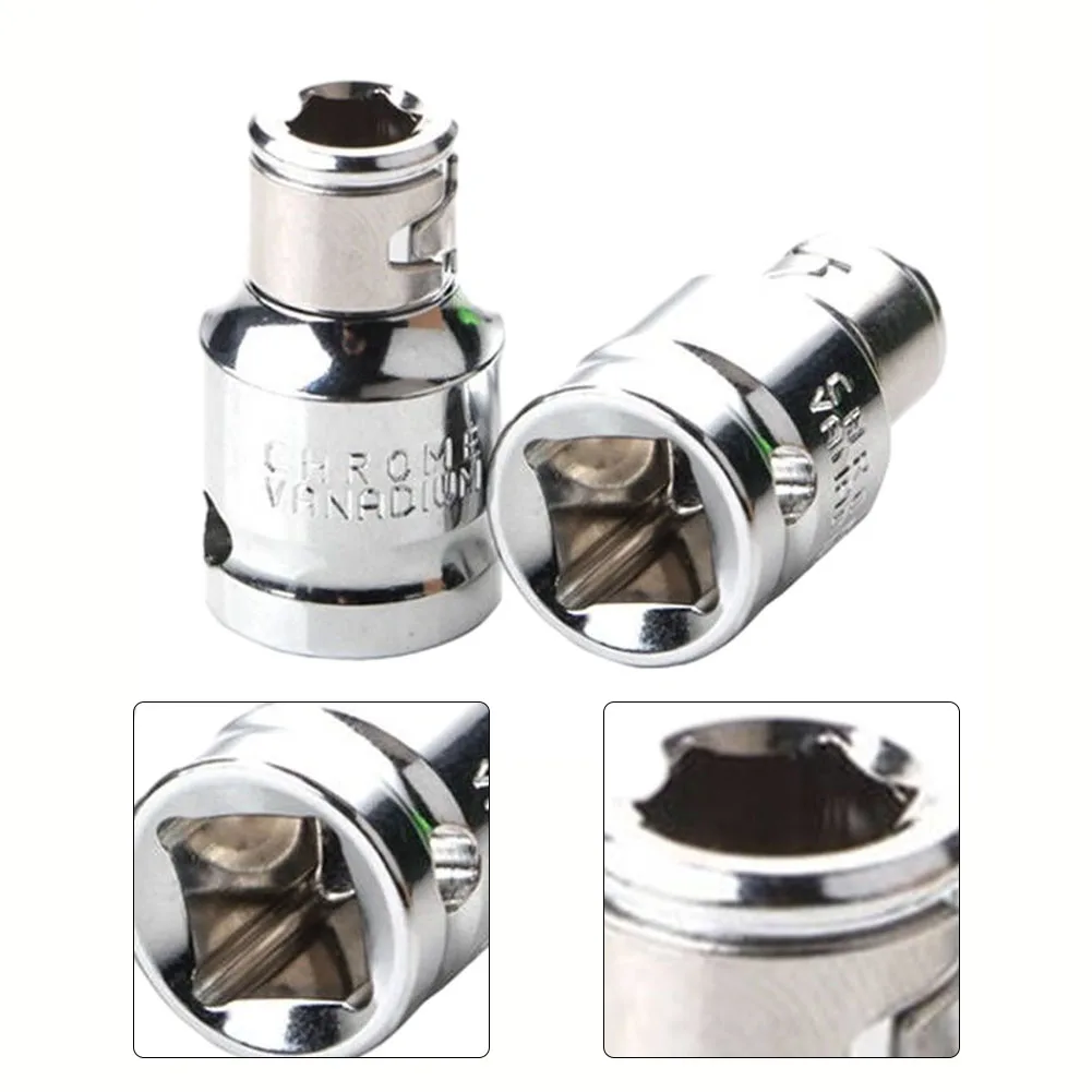 

1pc 3/8 Square To 1/4 Hex Connecter Socket Adapter Screwdriver Bit Impact Socket Hex Bit Adapter Converter Torque Wrench Tools