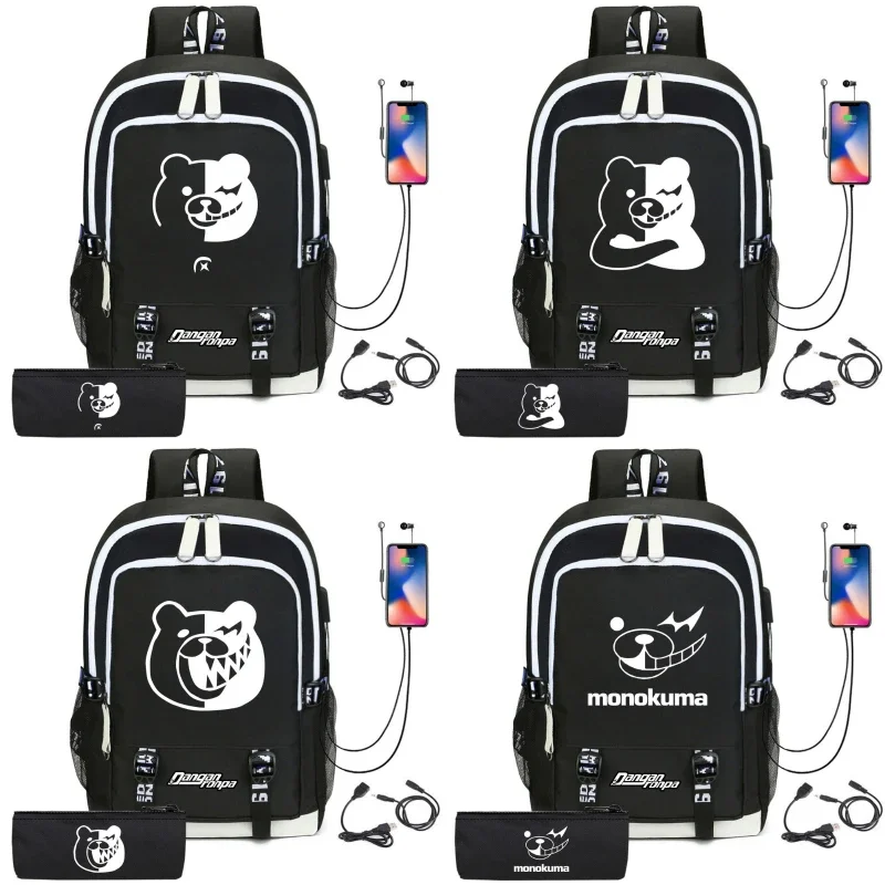 Danganronpa аниме рюкзак Monokuma периферийный принт школьный портфель чехол для ручек