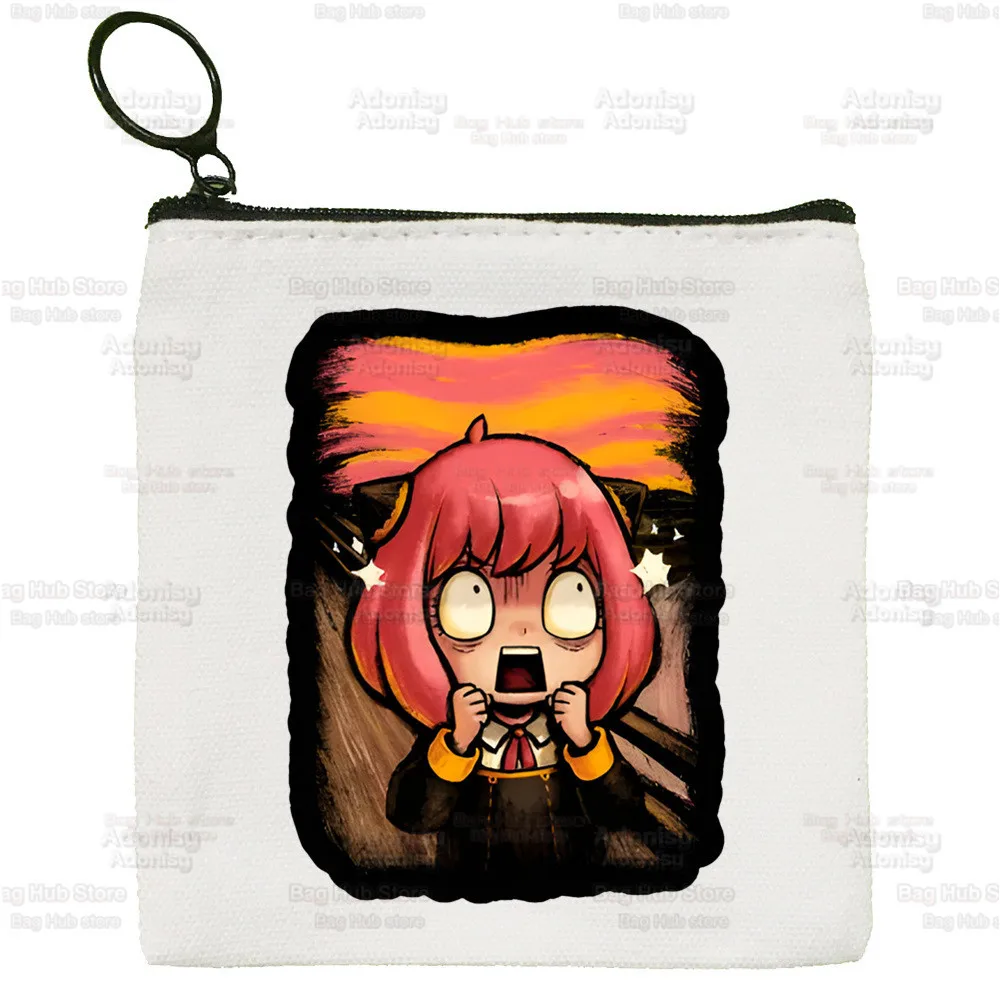 

Anya Smug Coin Purse Mini Wallet Change Anime Anya Forger Pouch Keys Card Storage Spy x Family Card Bag Zipper