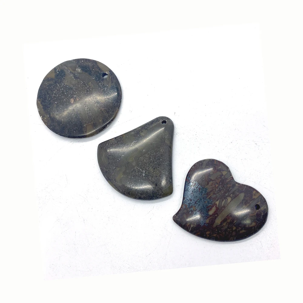 

5pcs/lot Natural Stone Pendant Grey Ore Gem Reiki Healing for DIY Necklace Earrings Jewelry Making Charms Crafts Accessories