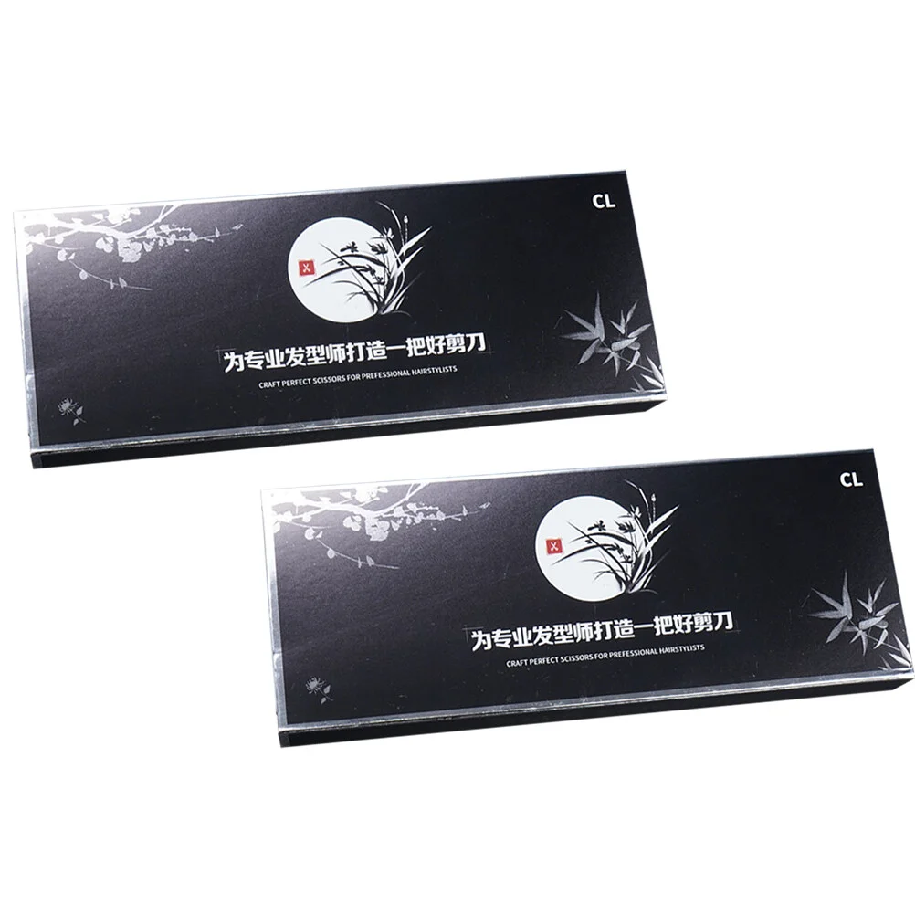 

2 Pcs Hairdressing Scissor Paper Box Paper Storage Box Haircut Scissor Carton 20x7.5cm Hairdressing Barber Shear