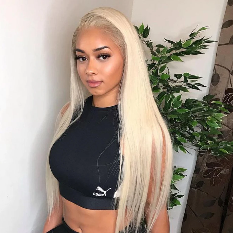 

613 Blonde Bone Straight Lace Front Human Hair Wigs 30 32 Inch HD Transparent Lace Closure Wigs 13x4 Brazilian Lace Frontal Wigs
