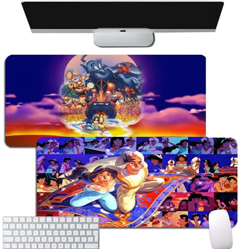 

Disney Aladdin Princess Jasmine and Prince Custom Skin Office Computer Desk Mat Table Keyboard Big Mouse Pad Laptop Cushion