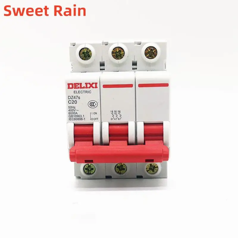 Автоматический выключатель DELIXI DZ47S C Тип 3-полюсный 1A 3A 6A 10A 16A 20A 25A 32A 40A 50A 63A MCB C45