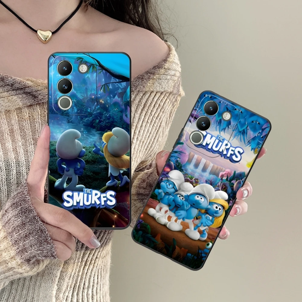Smurfs Smurfette Smart Mobile Cell Phone Case for VIVO Y95 Y93 Y31 Y20 V19 V17 V15 Pro X60 NEX Black Soft Cover Shell