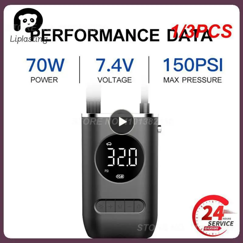 

1/3PCS Electric Inflator Pump Portable Mini Wireless Smart Digital Air Compressor Tire Pressure Detection For Car Bike