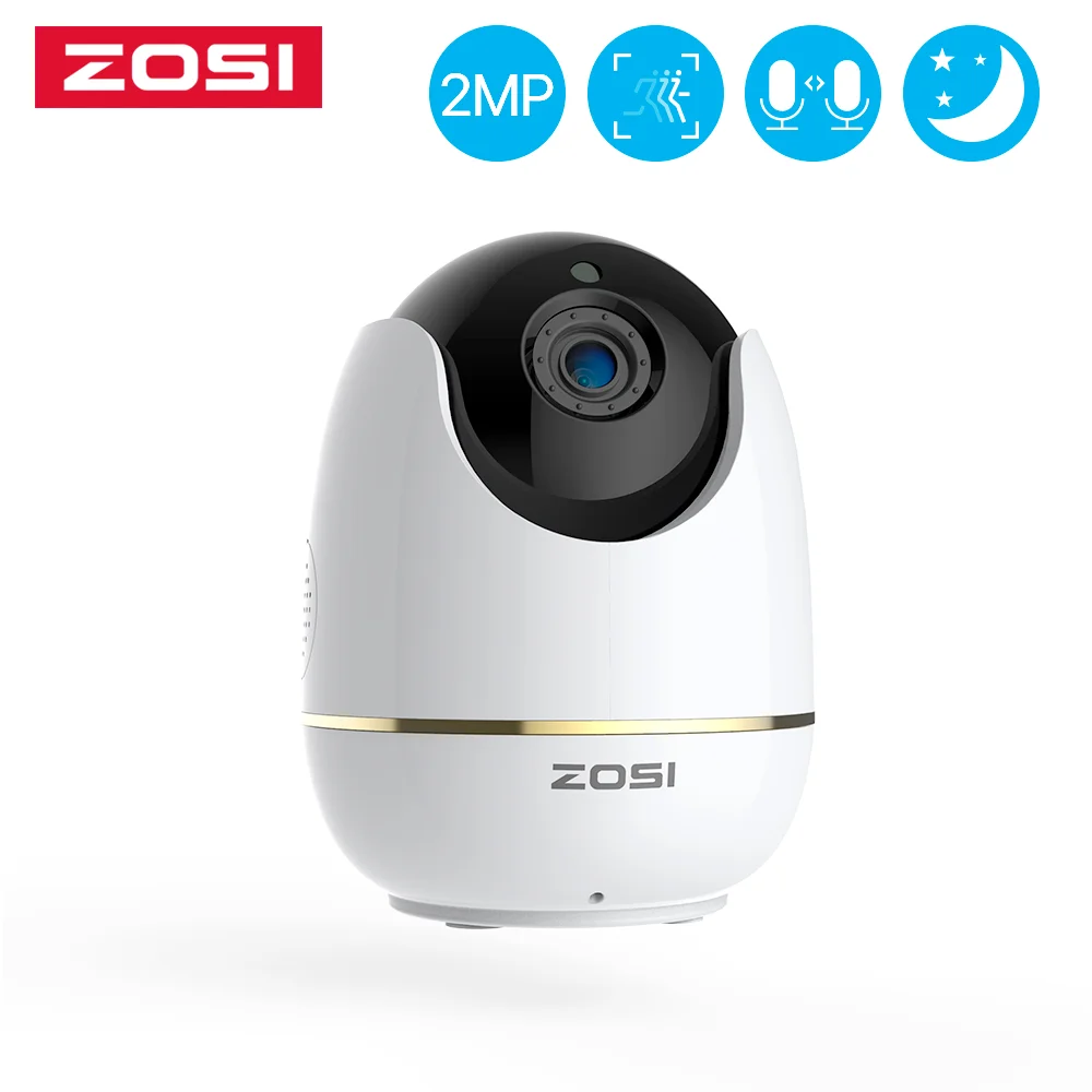 ZOSI 1080P HD Wifi Wireless Home Security IP Camera 2.0MP CCTV Surveillance Camera with Two-way Audio Night Vision Baby Monitor