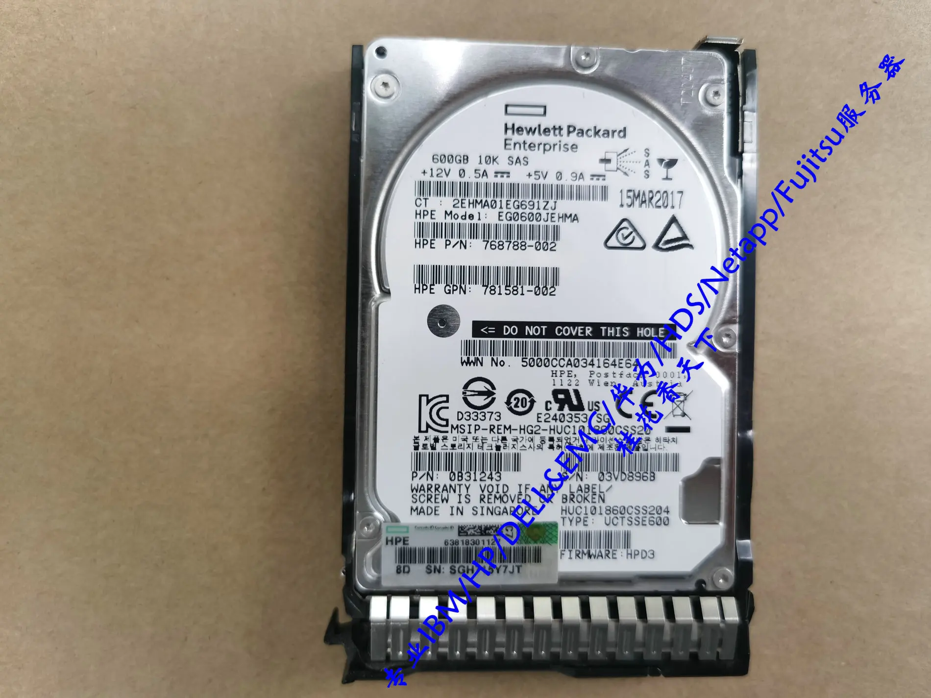 

781516-B21 600G 10K 12G SAS 2.5 781577-001 G9 original hard disk