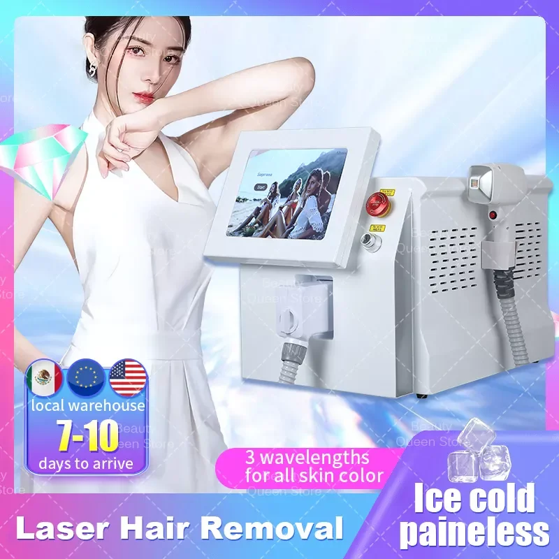 Laser Diode Elight Hair Removal Machine 755nm 808nm 1064nm High Power Painless Permanent for All Skin