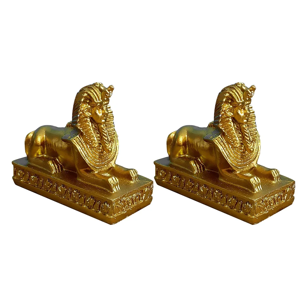 

Sphinx Egyptian Statue Figurine Decor Sculpture Ancient Statues Decoration Resin Ornamentlion Figurines Animal Figures Ornaments