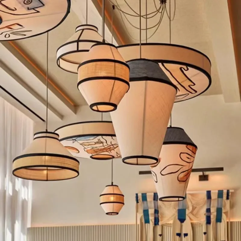 Китайский фонарь подвесной светильник Юго-Восточная Азия хлопковая лампа