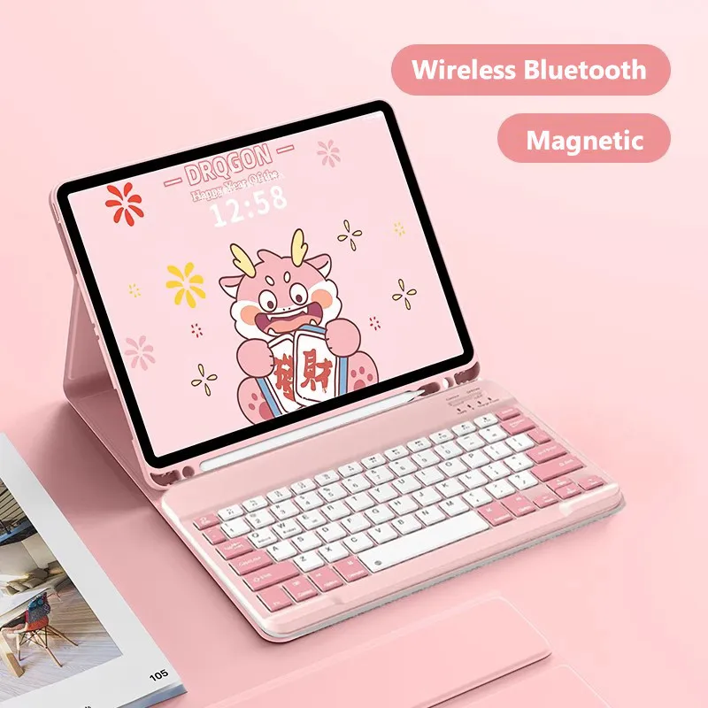 Чехол для Samsung Galaxy Tab S10 Ultra 14 6 дюймов 2024 + 12 4 A9 Plus 11 S9 FE S7 S8 A7 10 чехол клавиатуры с