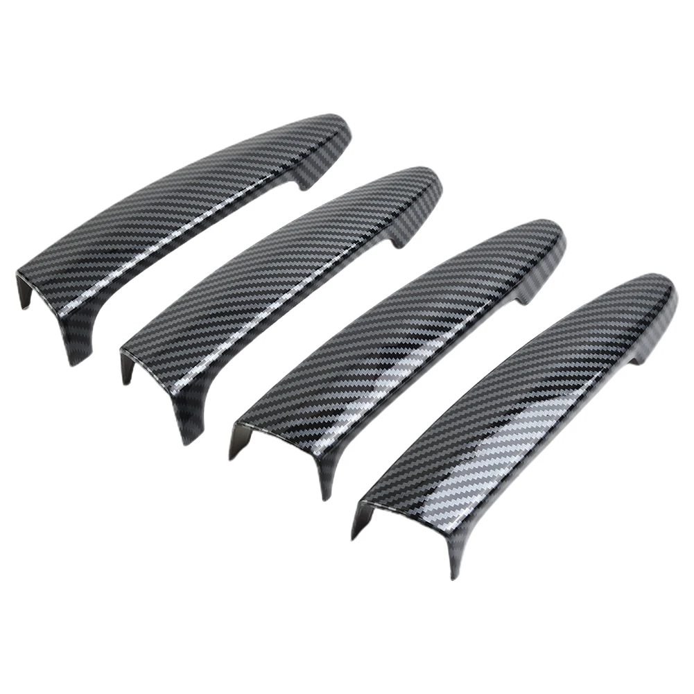 

Car Covers Trims 1 Set ABS Plastic Black Comfortable Door Handle Easy To Install Quality ABS Replacement Parts
