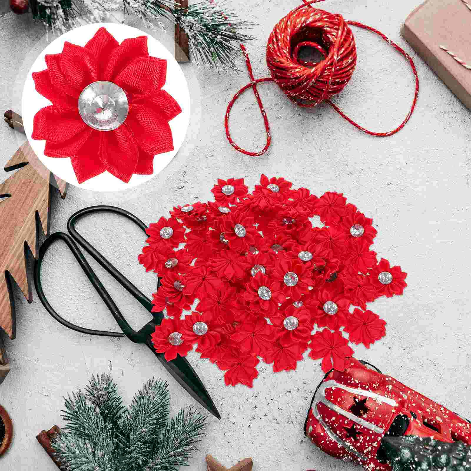 

100Pcs Compact Convenient Decorative Hair Accessory DIY Flower Ornament Flower Flower Decor for Hair Clip DIY Decor Hair