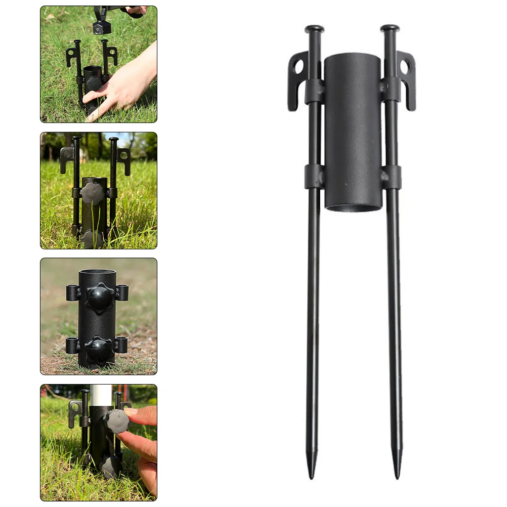 

Camping Accessories Fixing Umbrella Stand Metal Pole Holder Canopy Rod Outdoor Supplies Beach Anchor