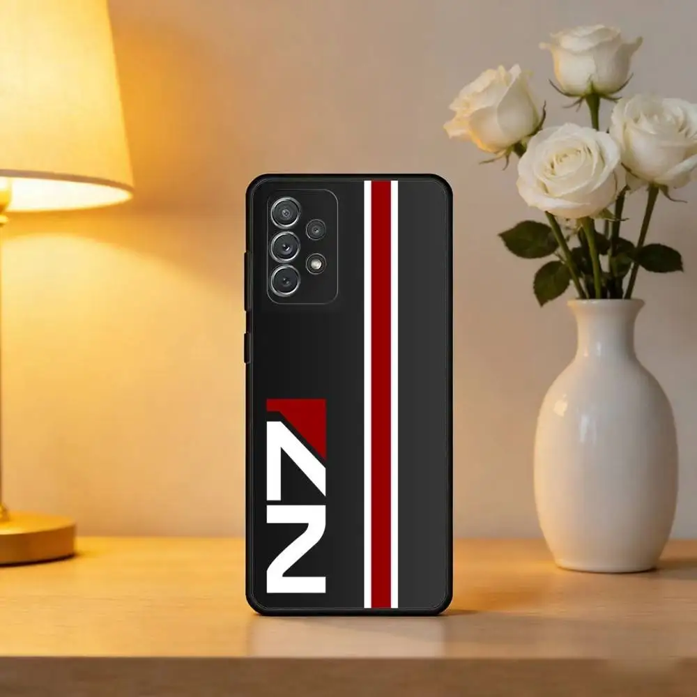Фото Чехол для телефона Game N7 M-Mass Effect для Samsung Galaxy A73, A72, A71, A70, A53, A52, A51, мягкий силиконовый чехол черного цвета. №5
