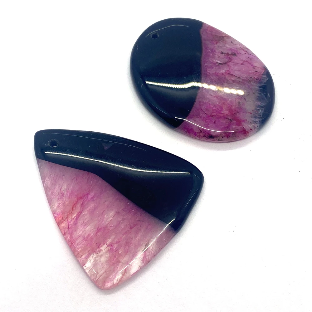 5 шт./лот Подвеска из фиолетового черного оникса для мужчин и женщин