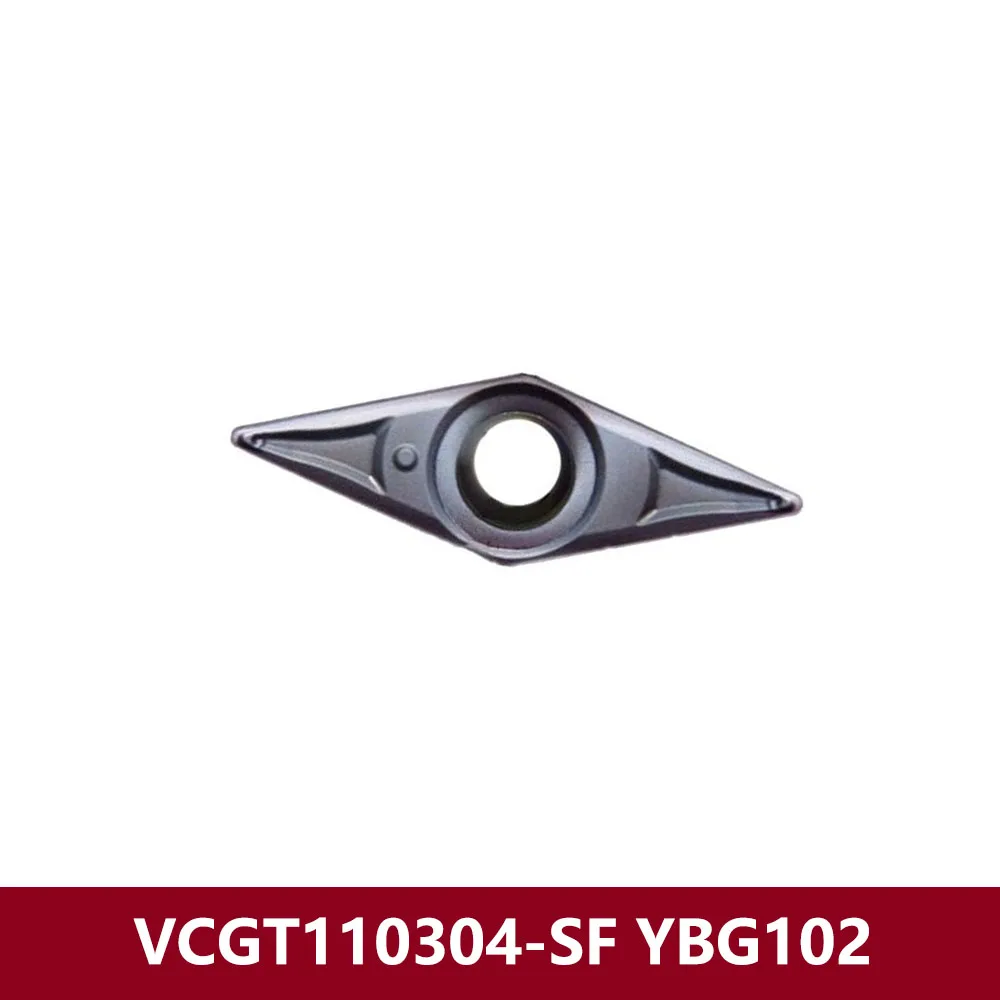 Твердосплавные вставки VCGT 110304 SF VCGT1103 Токарный станок с ЧПУ Оригинальный -SF YBG102