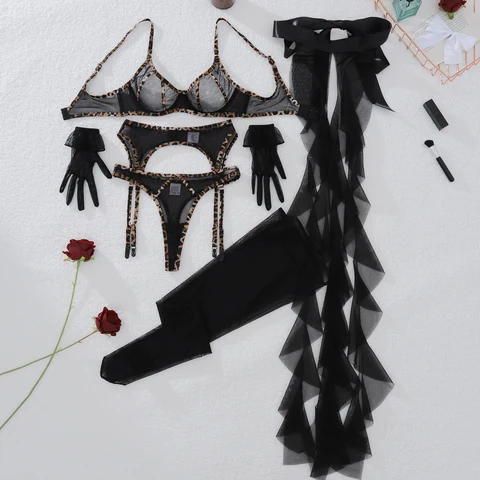 MUZISKAT комплект нижнего белья с леопардовым принтом