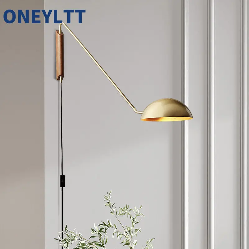 

Nordic Minimalist Wall Lamp American Long Arm Wall Lamps for Living Bedroom Bedside Sconce Adjustable Study Reading Lamp