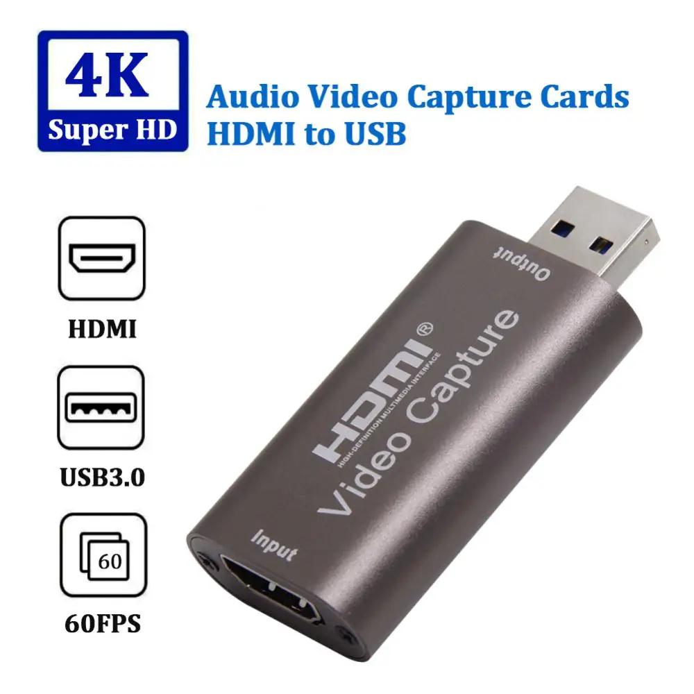 

4K 1080P Game Recording Box For Ps4 Game Hdmi-compatible Grabber Recorder Dvd Live Broadcast Camera Recording Usb 3.0 Usb2.0