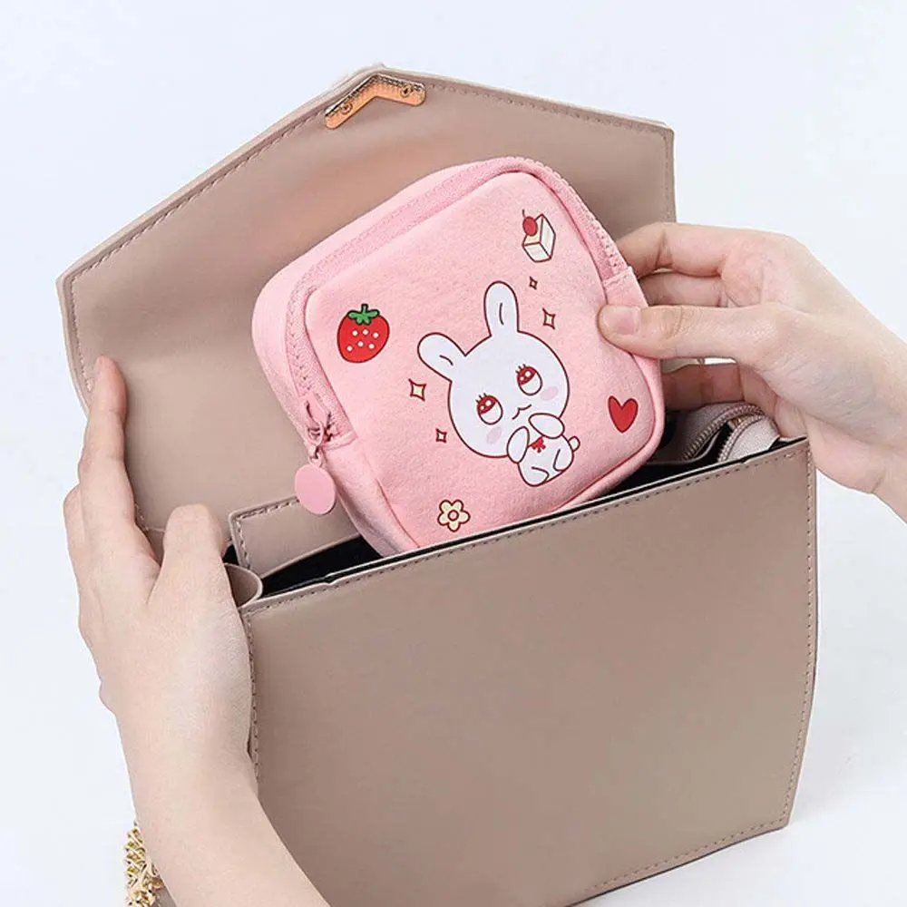 

Card Case Bear Lipstick Storage Bag Earphone Bag Sanitary Napkin Case Makeup Bags Cartoon Storage Bag Korean Style