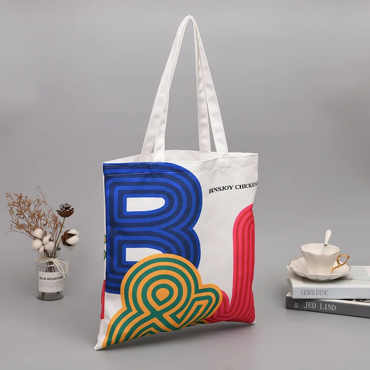 

41.5*40cmBlank shopping canvas bag making custom diy training class students environmental protection portablerinting logo