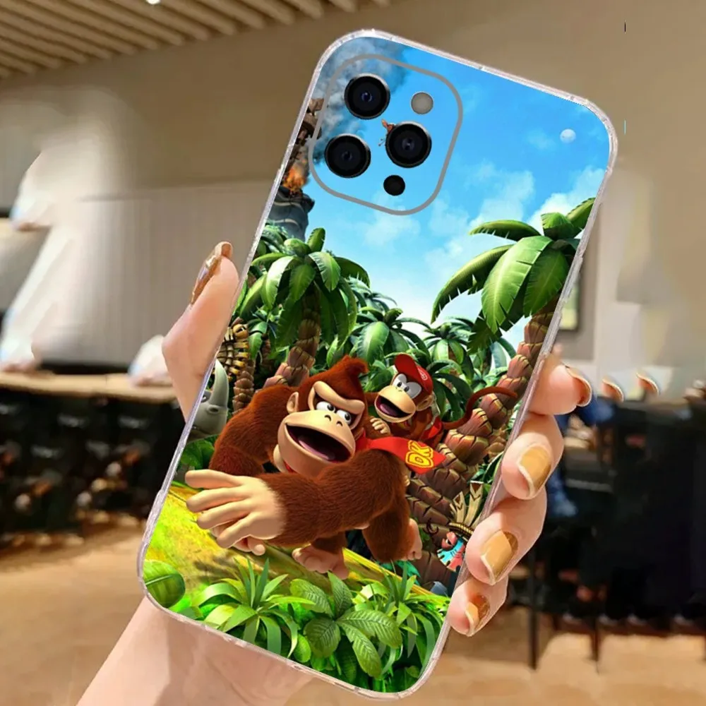 Фото Чехол для телефона D-Donkey Kong Game для iPhone 16,15,14,13,12,11 Plus, Pro, Max, XR, XS, X, 7,8 SE, мини-прозрачный силиконовый мягкий чехол №4
