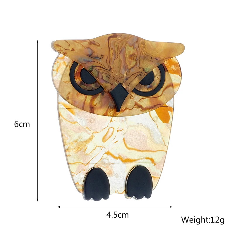 YAOLOGE акриловая мультяшная коричневая Сова Птица Брошь для женщин и детей Новые