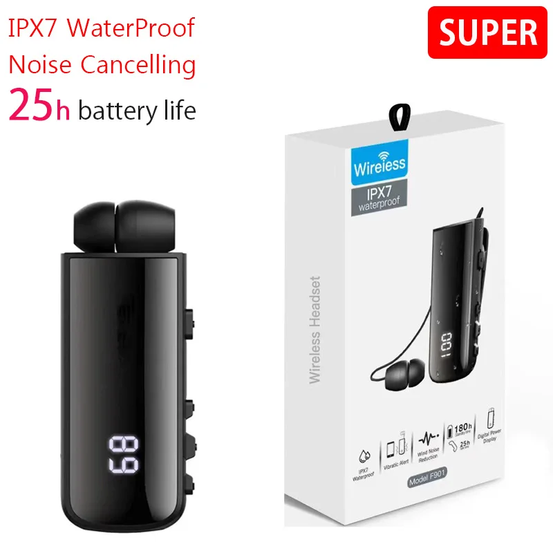 

Водонепроницаемые IPX7 F901 PK K55 F920 Pro Беспроводные наушники с шумоподавлением, Bluetooth-наушники с вибрацией, наушники Busniss