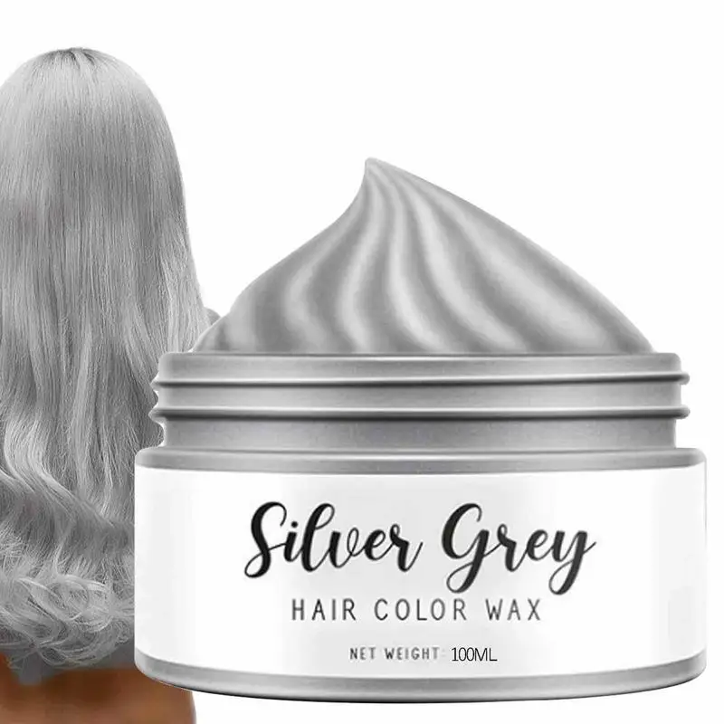 Luxury Coloring Mud Grey Hair Dye Wax Non-greasy Matte Hairstyle Ash For Party 100ml