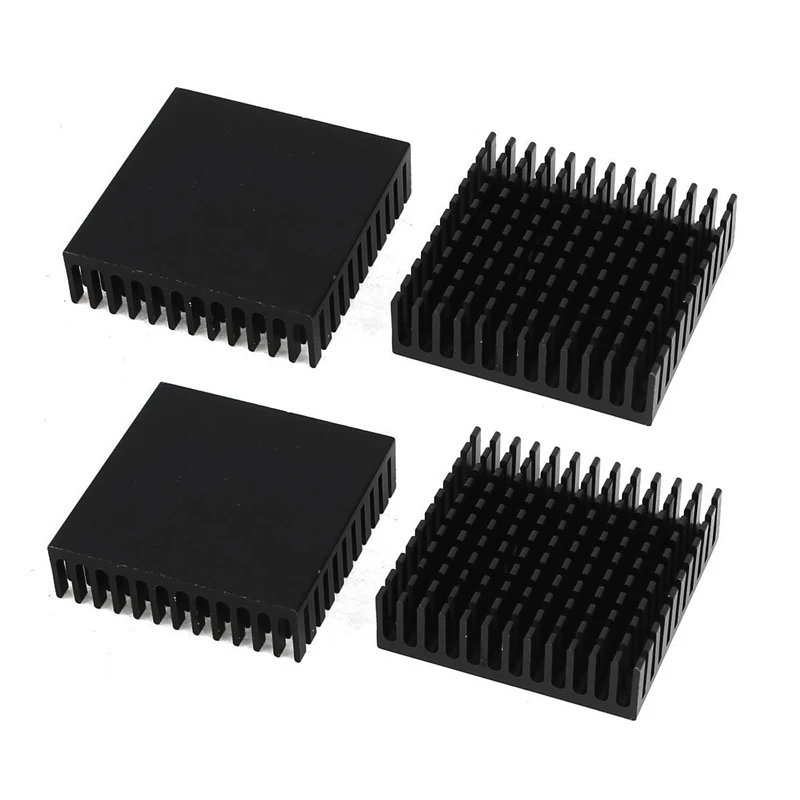 

Черный алюминиевый радиатор, радиатор, радиатор 40X40 мм X 11 мм, 4 шт.