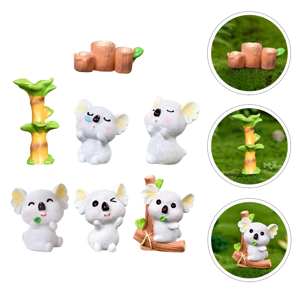 

Koala Decoration Miniature Garden Party Decor Birthday Animal Mini Figurines Supplies Resin Figurine Statuelandscape Cake