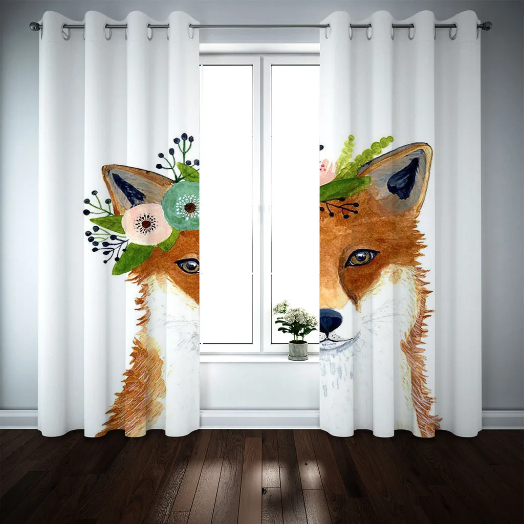 HUANZHUANG роскошное украшение для гостиной Красочные животные лиса 3D Дешевая