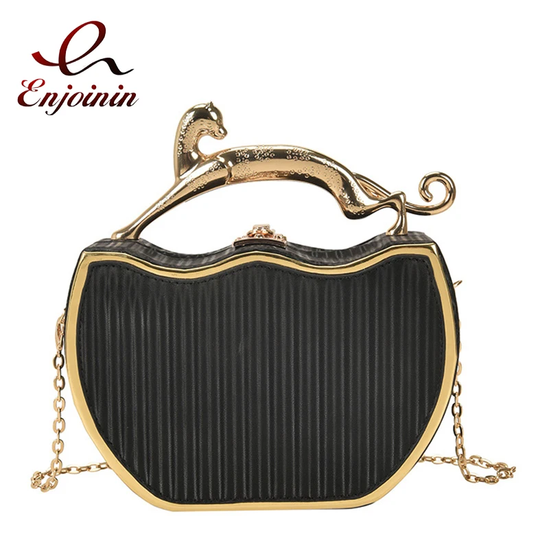 

Chic Box Shape Purses and Handbags for Women Trendy Handle Designer Chain Shoulder Bag Femala Party Clutch Evening Bag Leather