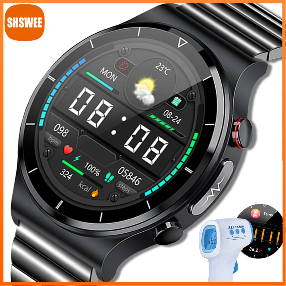

For Huawei Xiaomi ECG+PPG Smart Watch Mens Blood Pressure Heart Rate Watches IP68 Waterproof Fitness Tracker Smartwatch