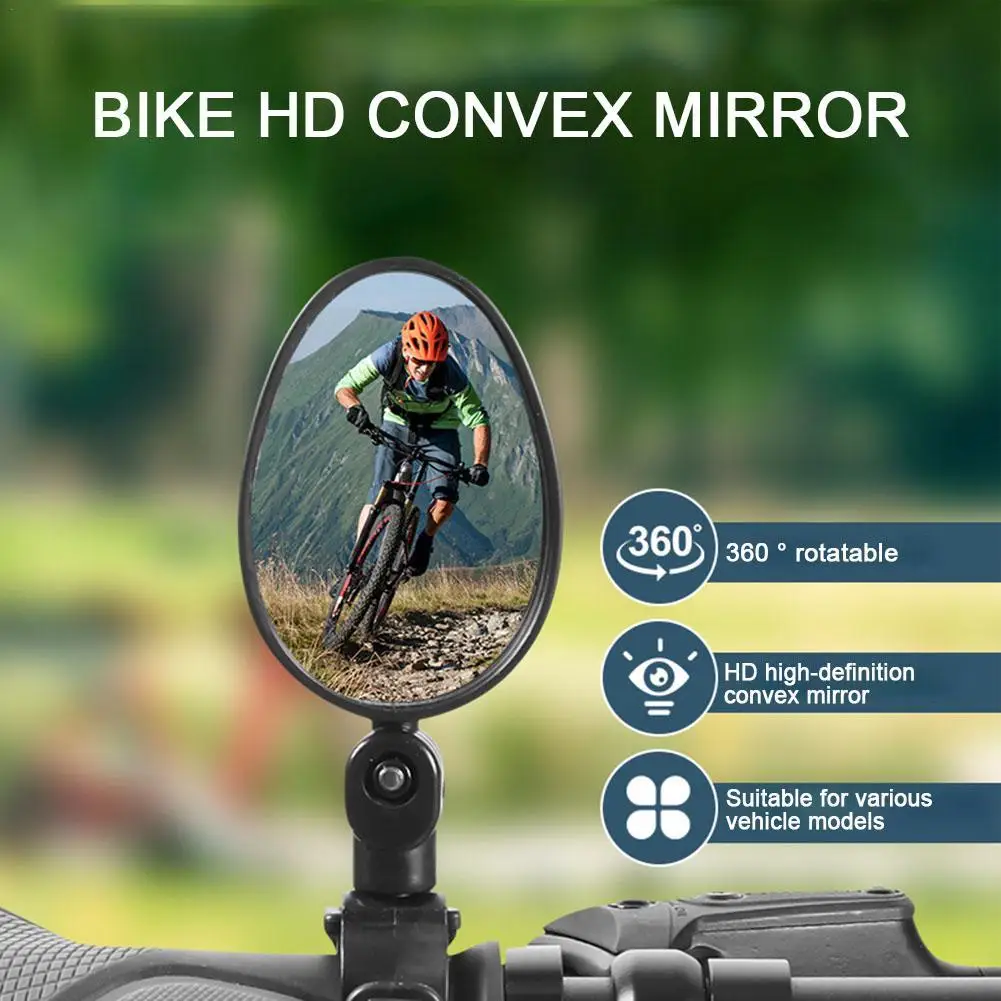 

Bicycle Rearview Mirror Bike Wide-angle Flat Mirror Cycling Clear Back Sight Reflector Adjustable Handlebar Left Right Mirror