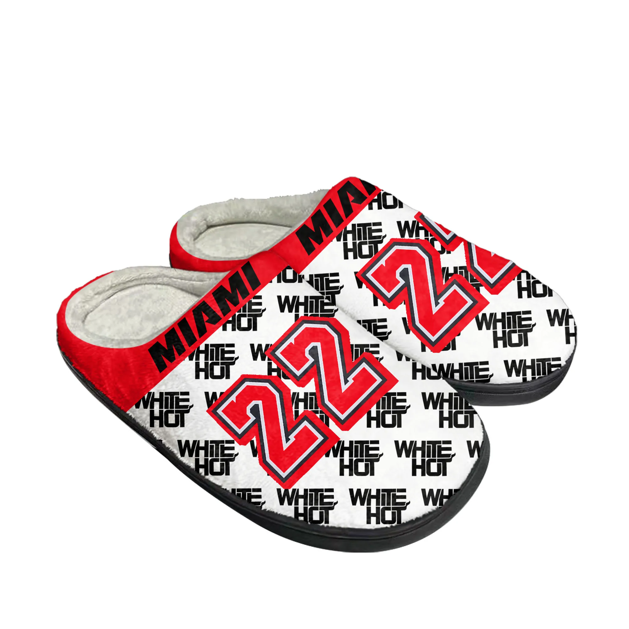 

Miami Number 22 14 13 White Hot Home Cotton Slippers Mens Womens Plush Bedroom Casual Keep Warm Shoes Indoor Customized Shoe