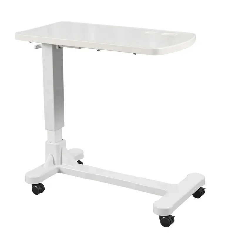 

Cheap Folding Hospital Medical Furniture Patient Movable Bedside Desk Height Adjustable Overbed Dining Table