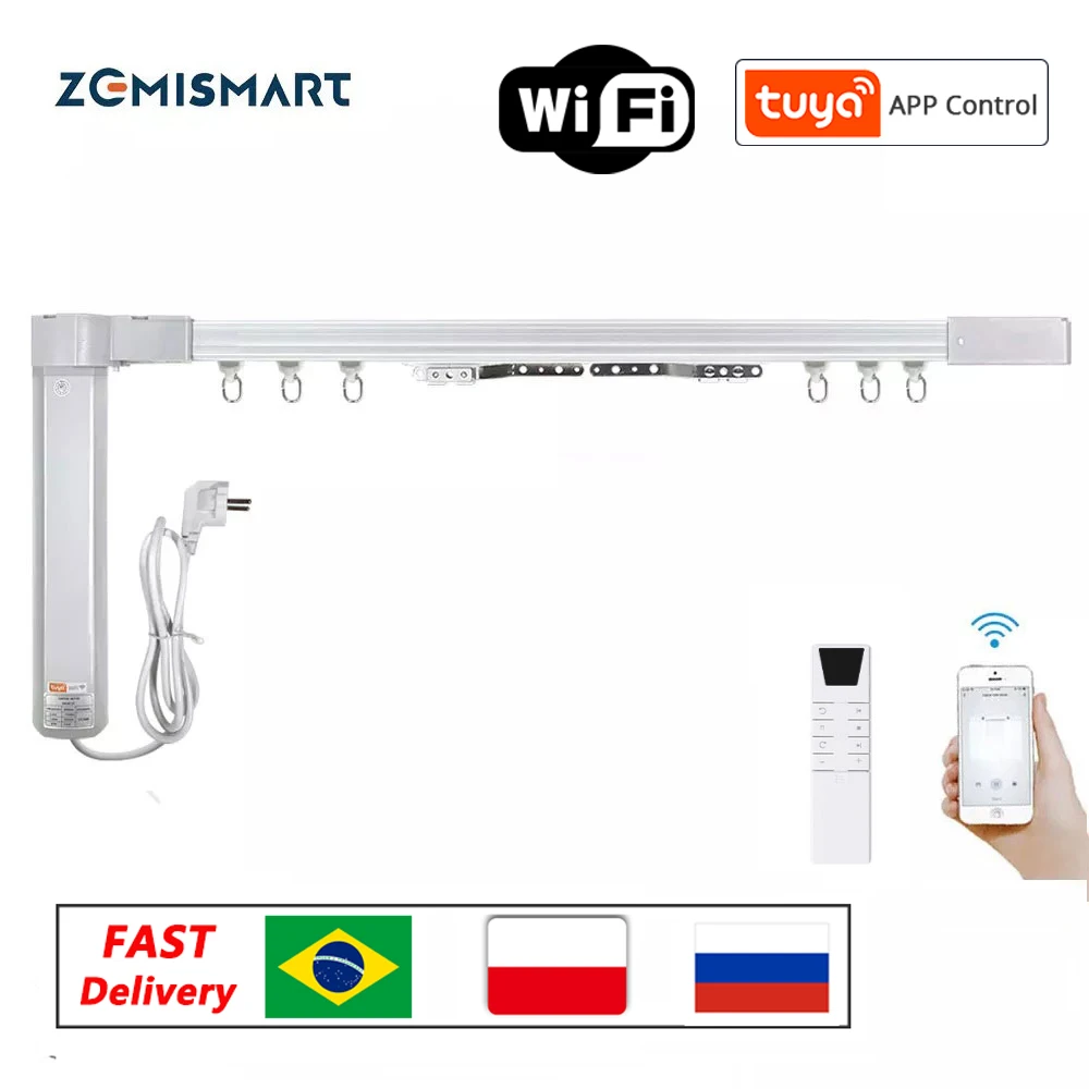 Zemismart WiFi электродвигатель для занавесок Электрический персонализированный