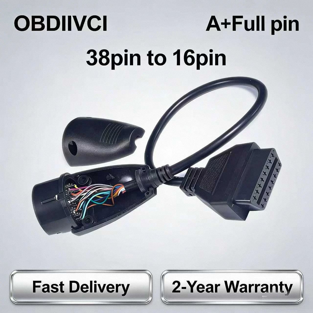 

A +++ качественный полный штырь с 38 на 16 штырьков Для Be-nz OBD2 OBDII, штырьковый кабель с 38 штырьками