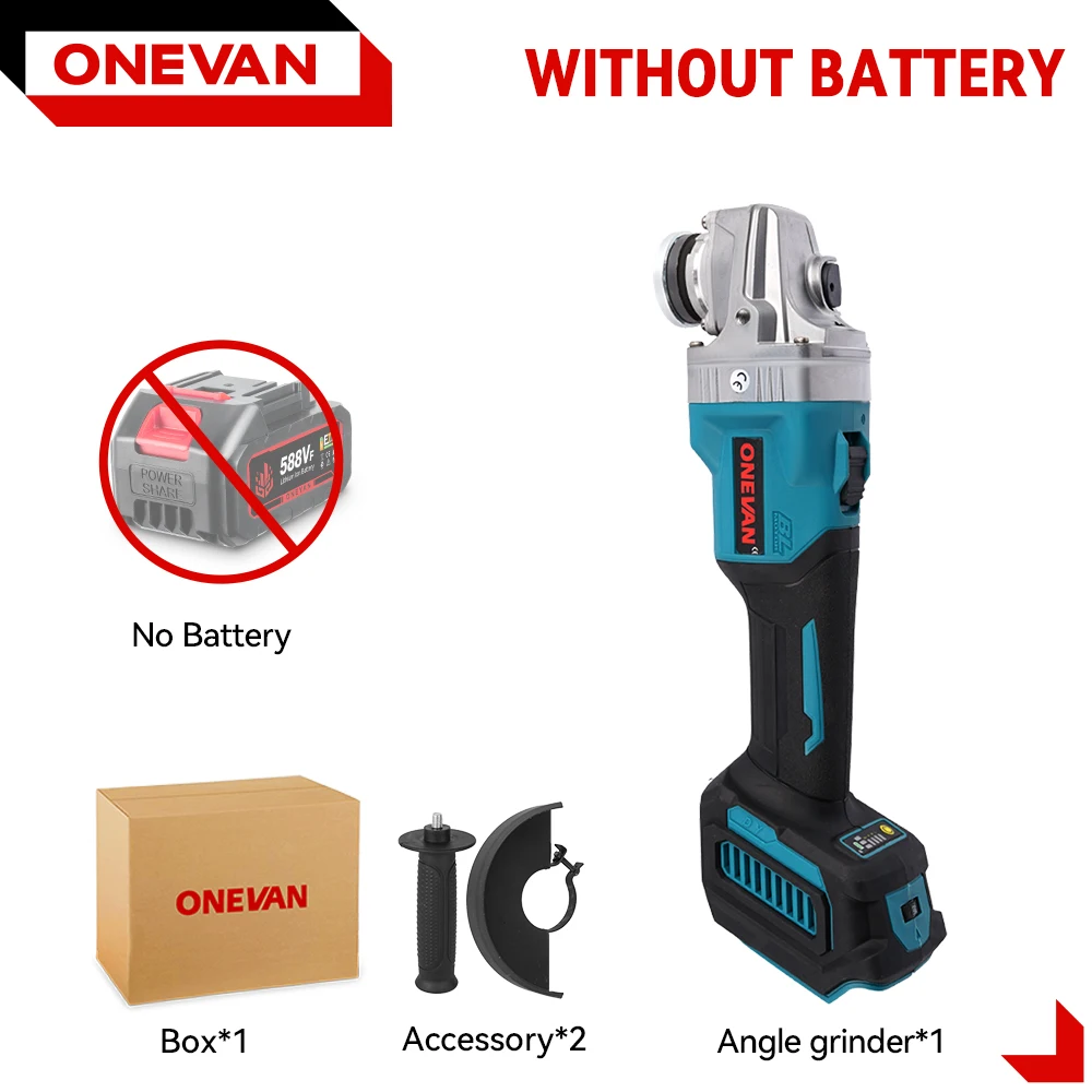 

Аккумуляторная угловая шлифовальная машина ONEVAN 125 мм 18 В