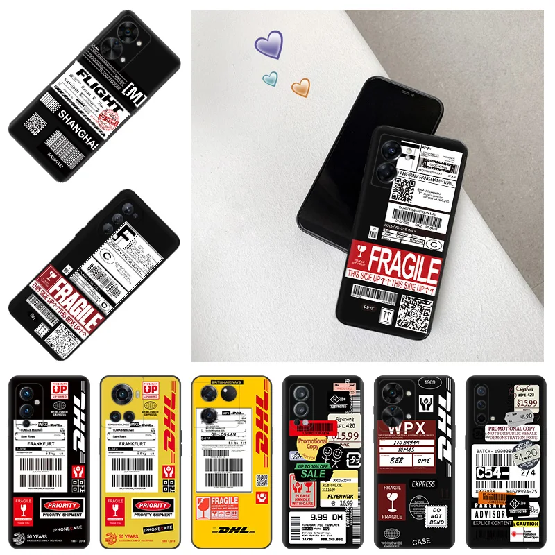 Чехлы для телефона OnePlus Nord CE 3 2 Lite 5G N100 N30 N20 N10 ACE 11 10 Pro 9 8 7 T простая Экспресс-этикетка Dhl Мягкий противоударный чехол