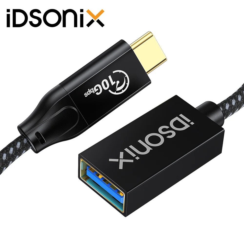 

Адаптер iDsonix USB C OTG, 10 Гбит/с, USB C-USB адаптер 3.1 USB Type C на телефон gen2, кабель, совместимый с новым MacBook Pro