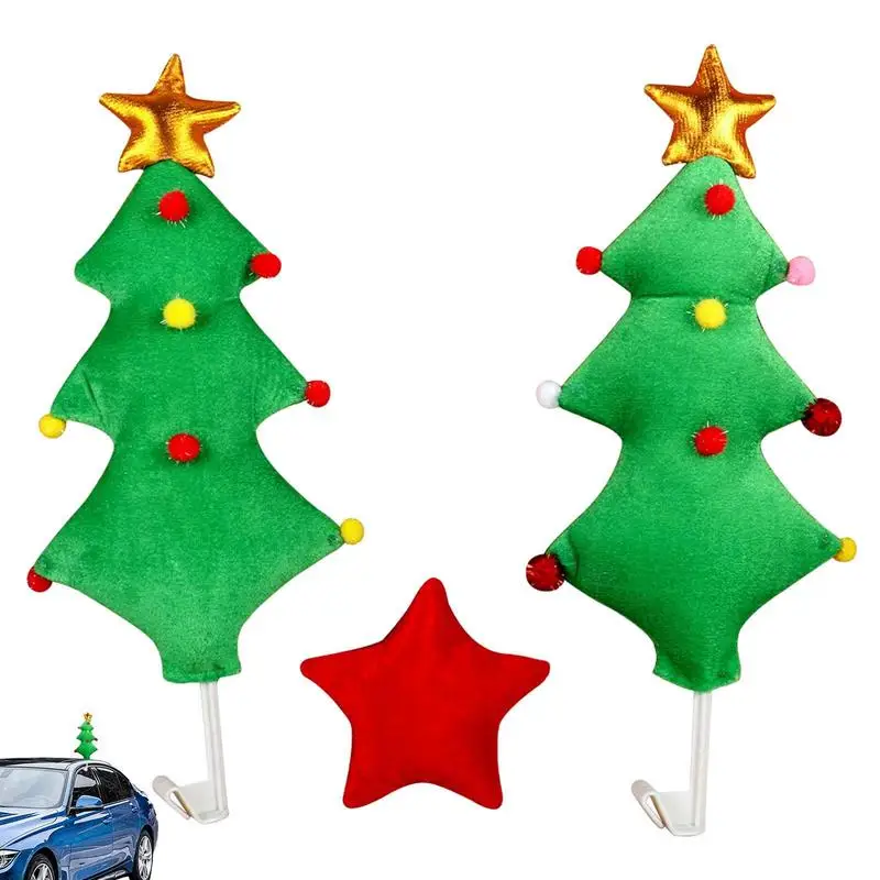 

Олень украшение автомобиль нос Рог костюм комплект зеленая Рождественская елка олени рога украшение для автомобиля красный цвет