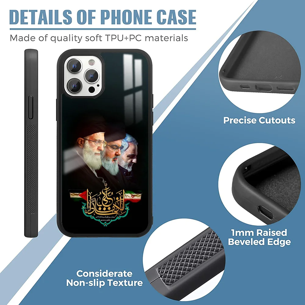 Ливанский чехол для телефона Hassan Nasrallah iPhone 16 15 14 13 12 11 Pro Max Plus мини-магнитный Magsafe с