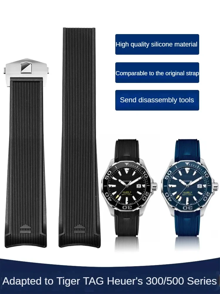 Силиконовый ремешок для часов подходит Φ H-euer WAY201 Racing Diving 300/500 Series F1 Carrera