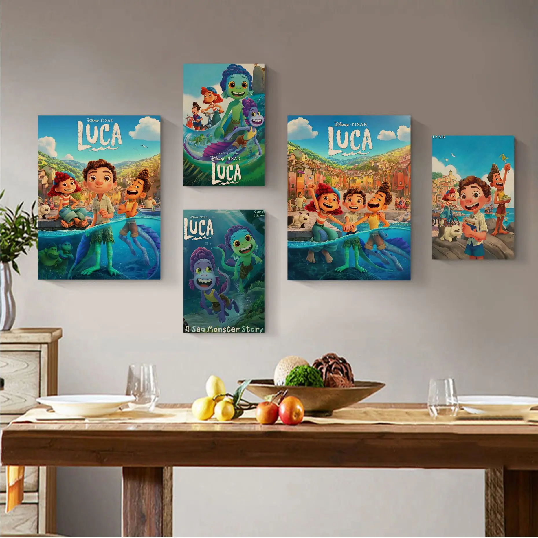 

Disney Movie Luca Vintage Posters Vintage Room Bar Cafe Decor Posters Wall Stickers